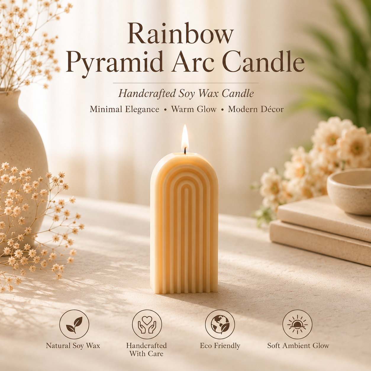 Rainbow Pyramid Arc Candle