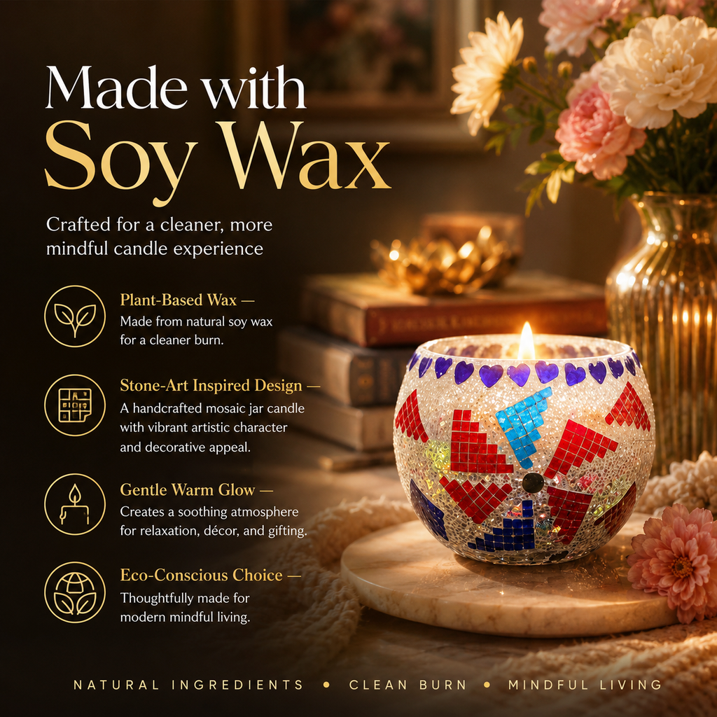 Stone Art Jar Candle