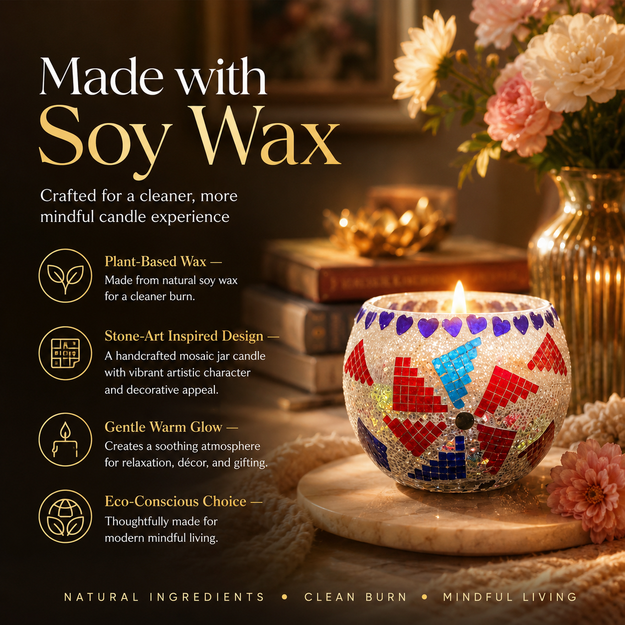 Stone Art Jar Candle