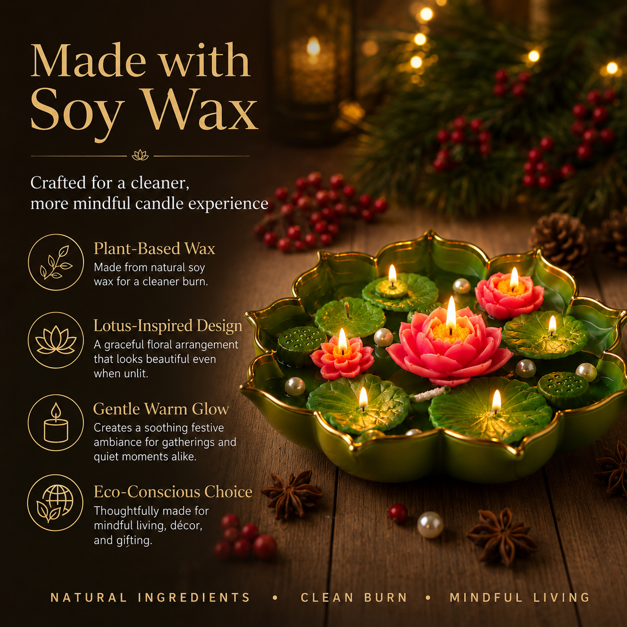Lotus Urli Candle