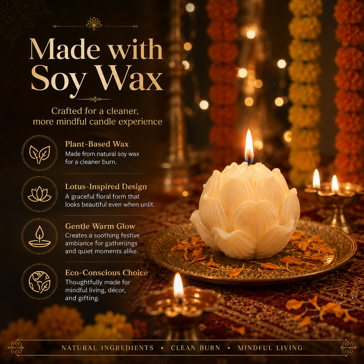 Lotus Bud Candle