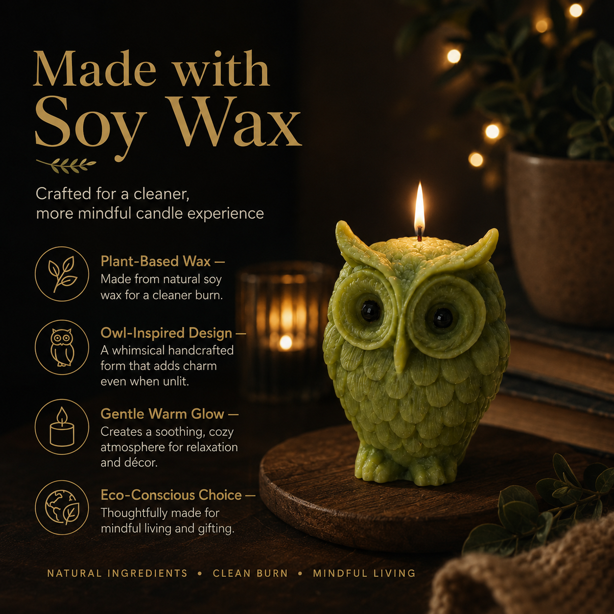 Owl Candle
