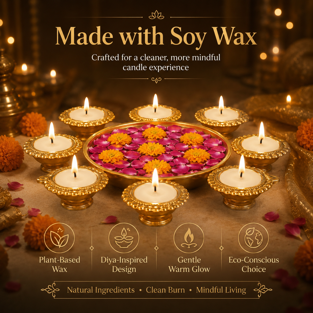 Diya Urli Candle