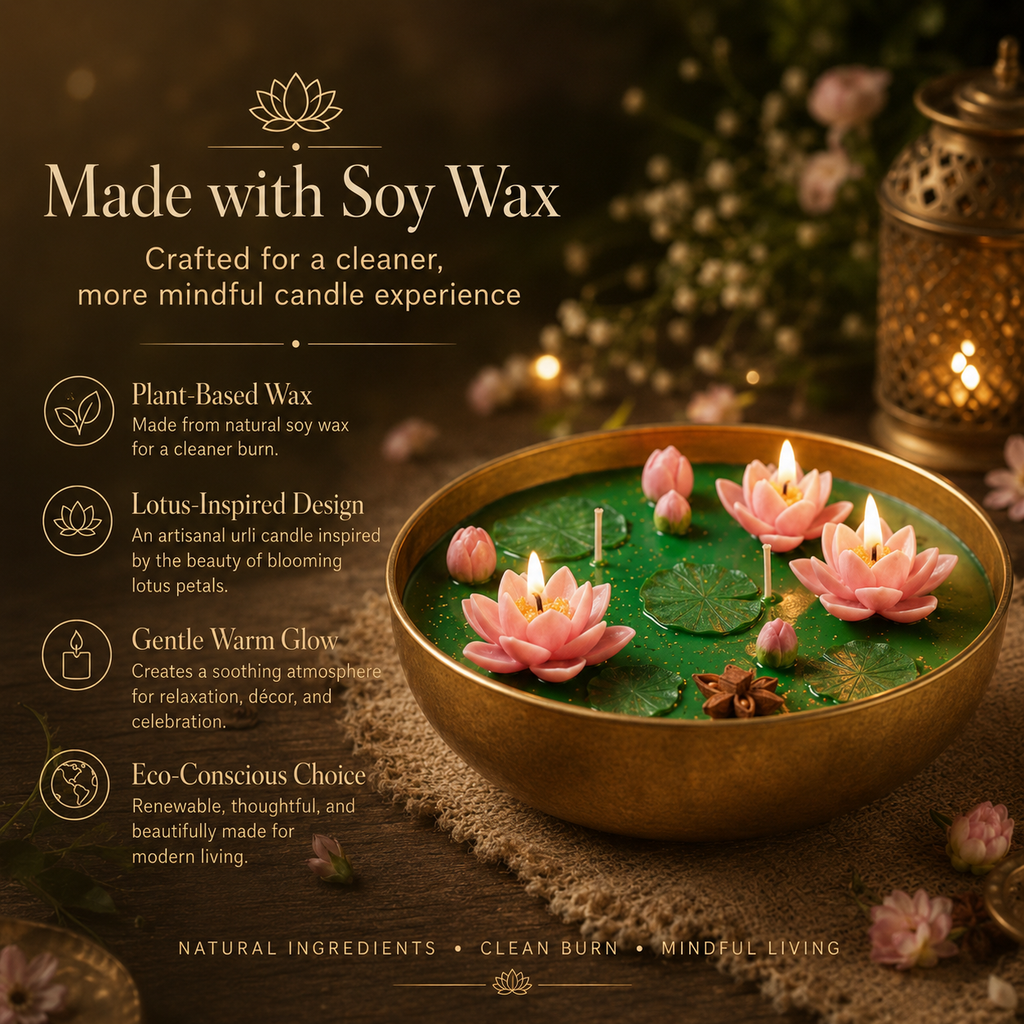 Lotus Pond Urli Candle