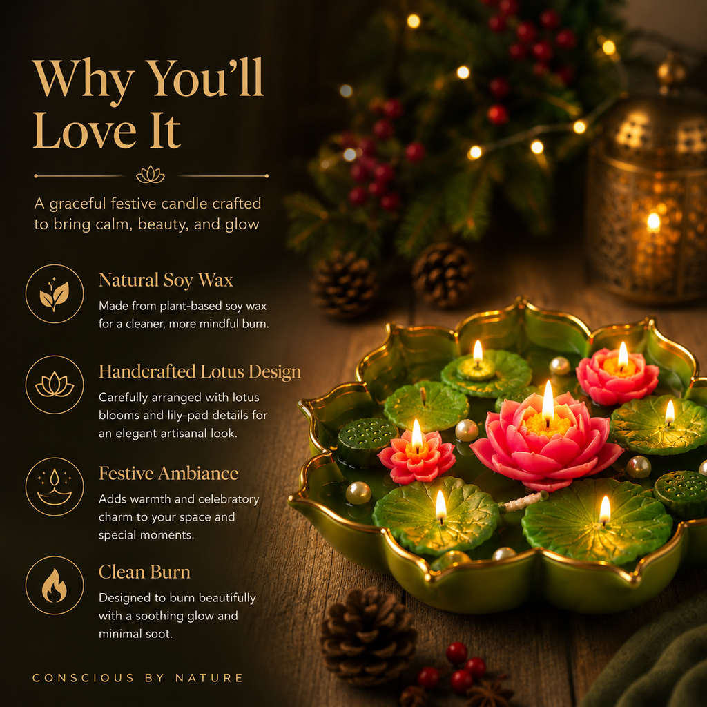 Lotus Urli Candle