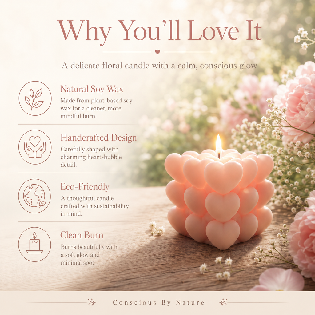 Heart Bubble Candle