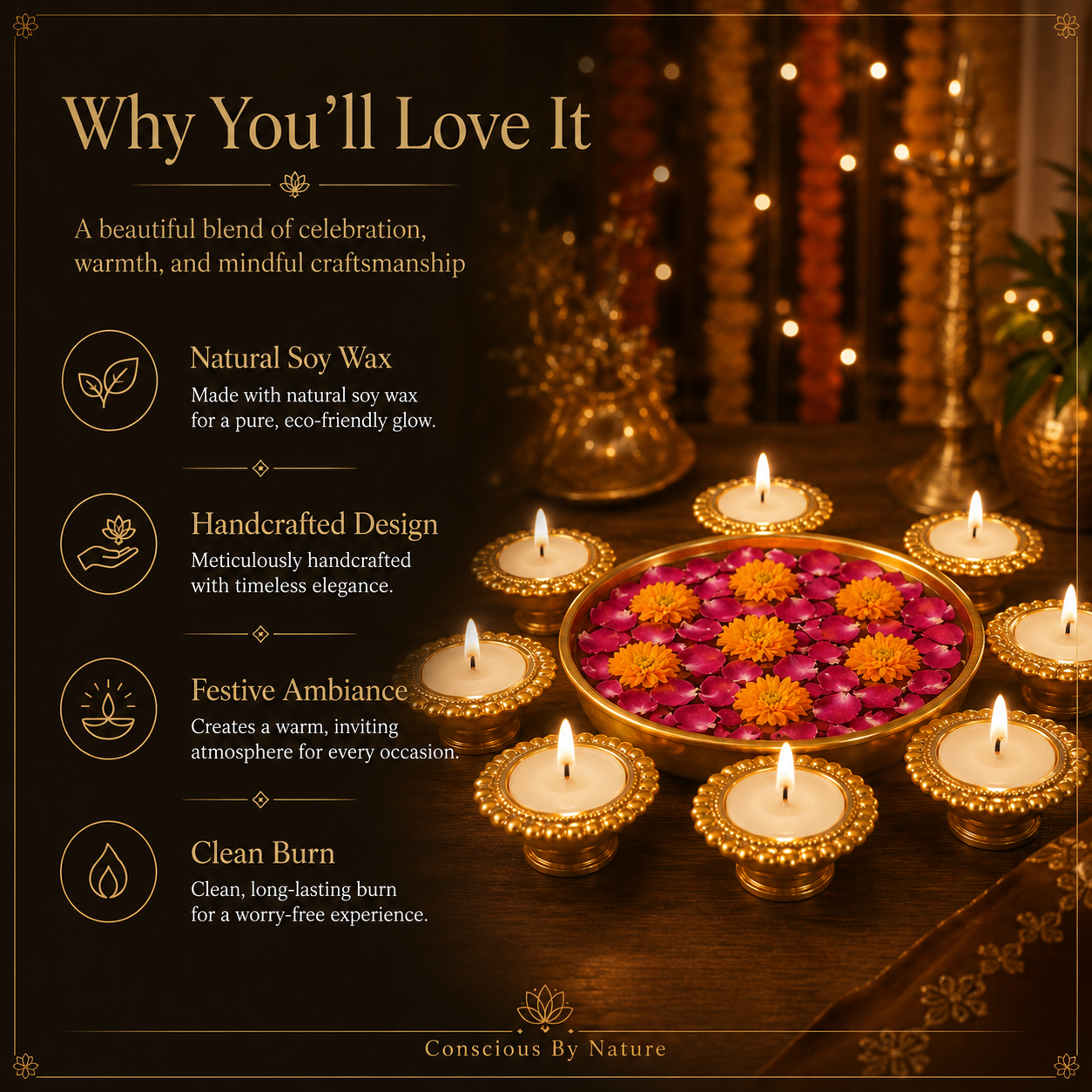 Diya Urli Candle