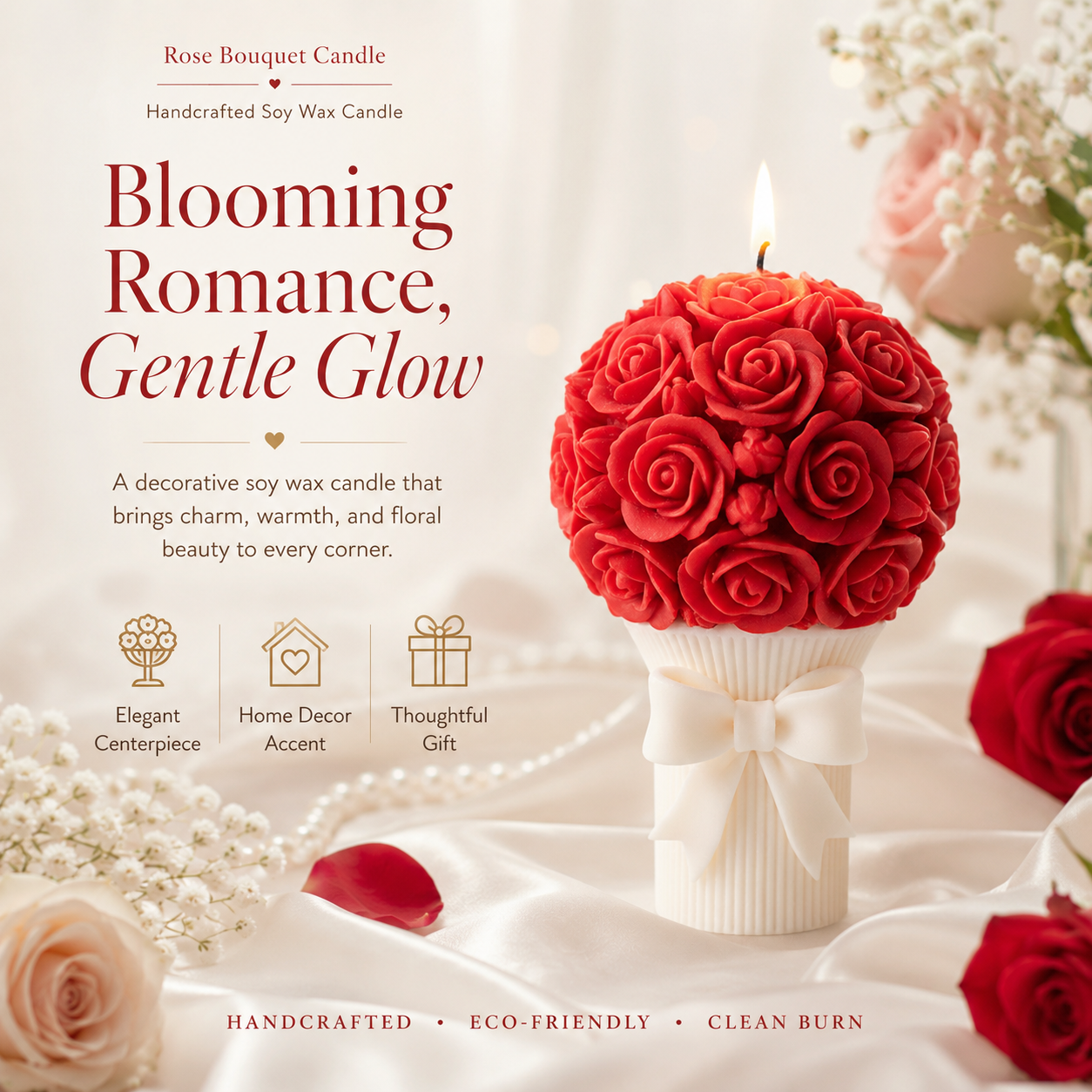 Rose Bouquet Candle