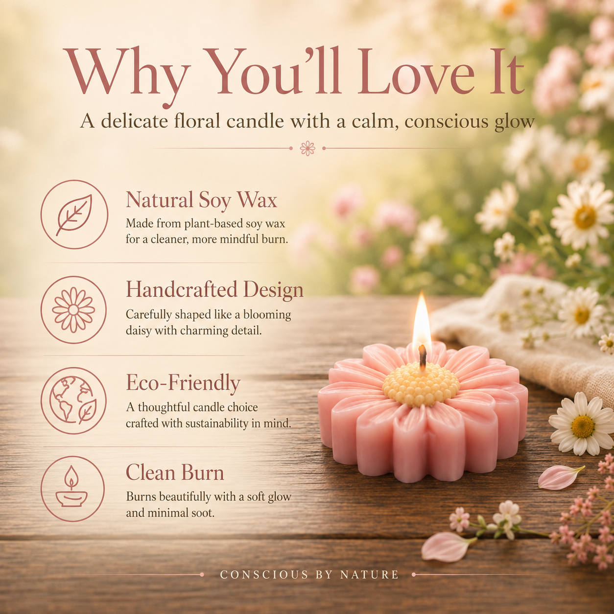 Daisy Candle