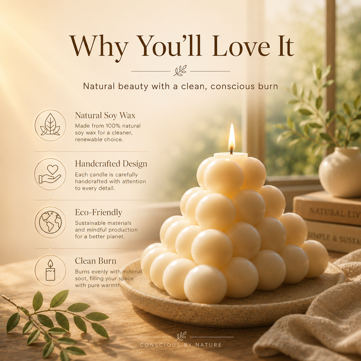 Bubble Pyramid Candle