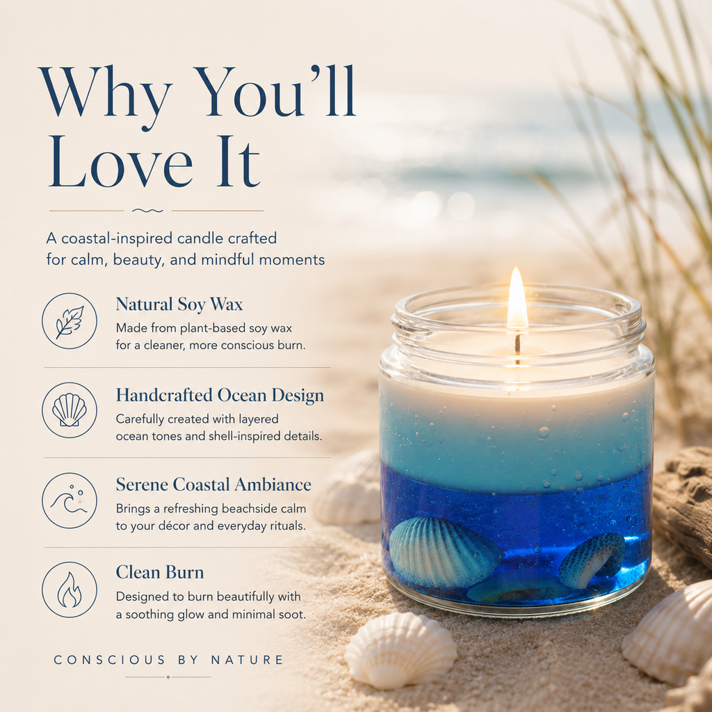 Ocean Theme Jar Candle
