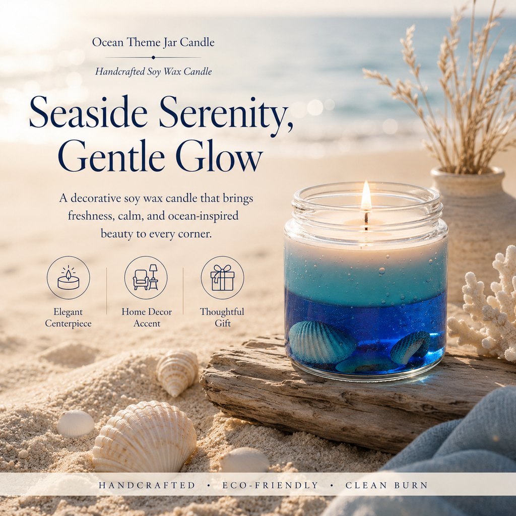 Ocean Theme Jar Candle