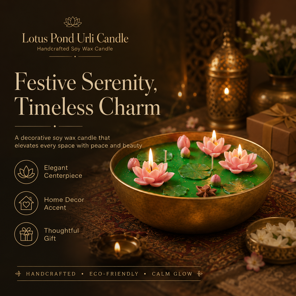 Lotus Pond Urli Candle
