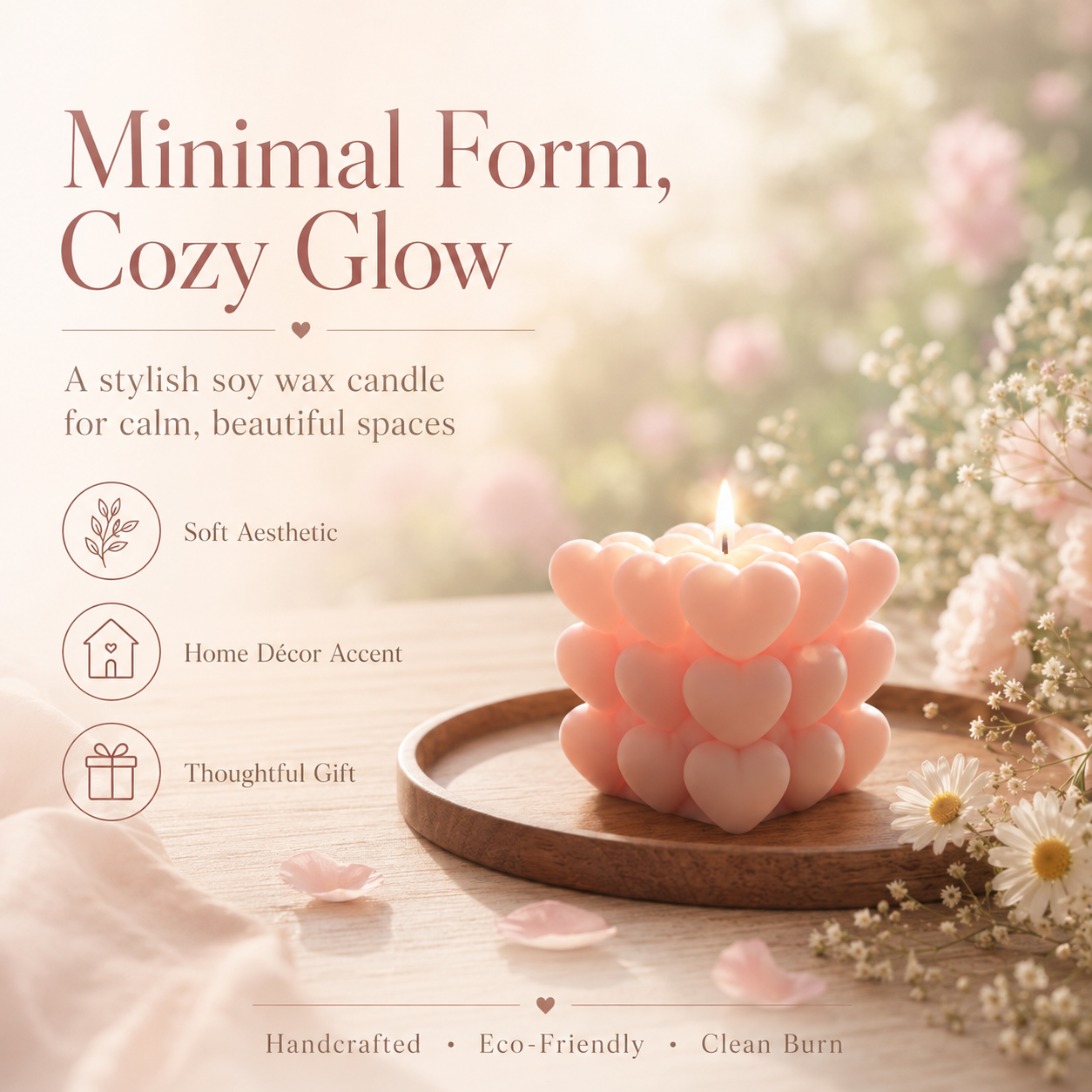 Heart Bubble Candle