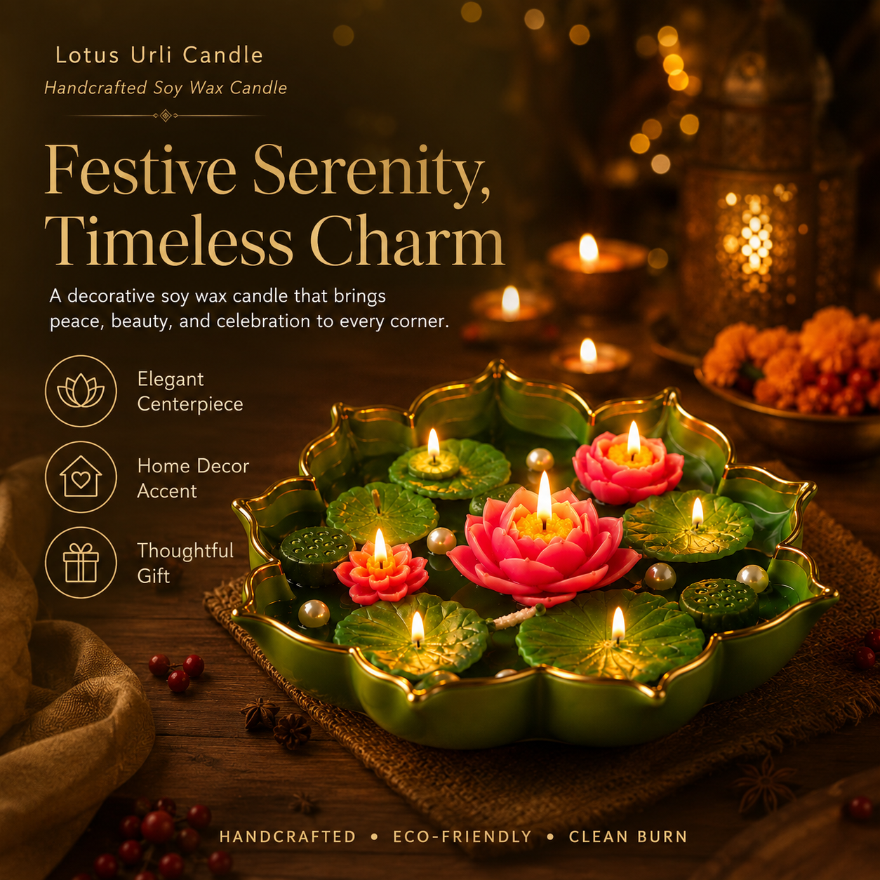 Lotus Urli Candle